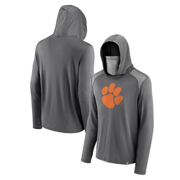 Clemson Tigers Men's Rally On Transitional Pullover Hoodie with Face Covering - Picture 1 of 4